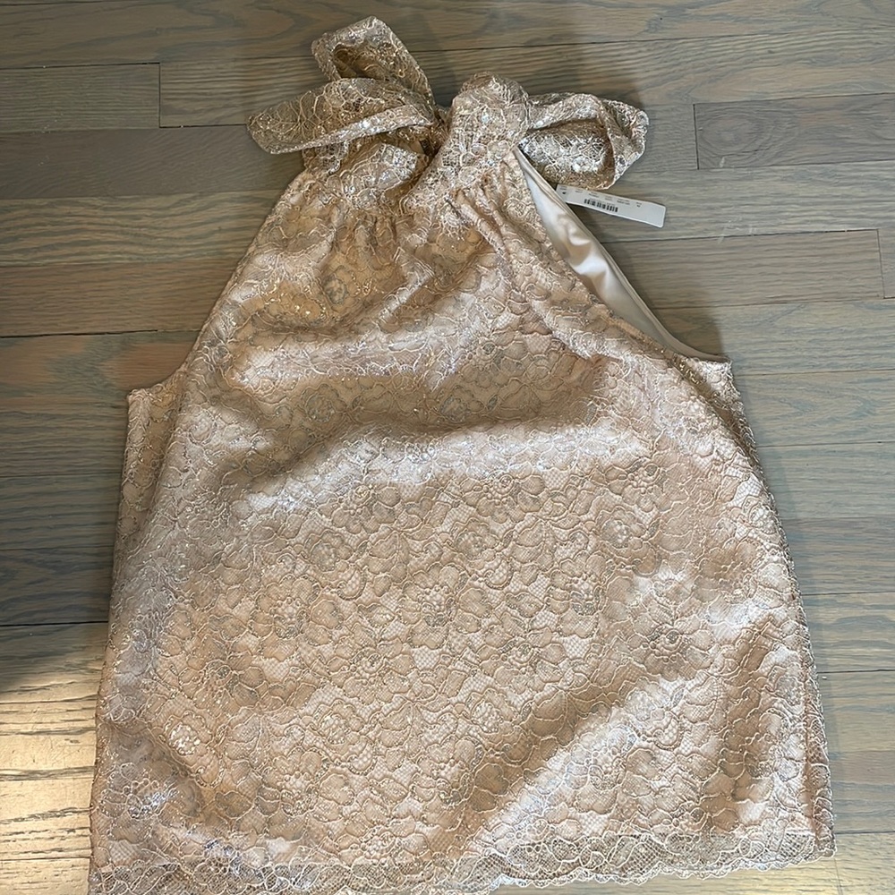 J. Crew Lace Halter Top in Cream